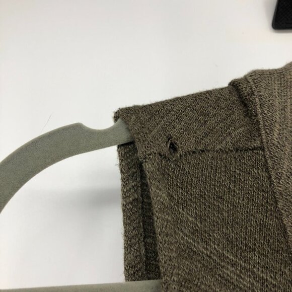 Free People Highway Vest in olive green Heathered knit studded neck LG - Picture 11 of 16